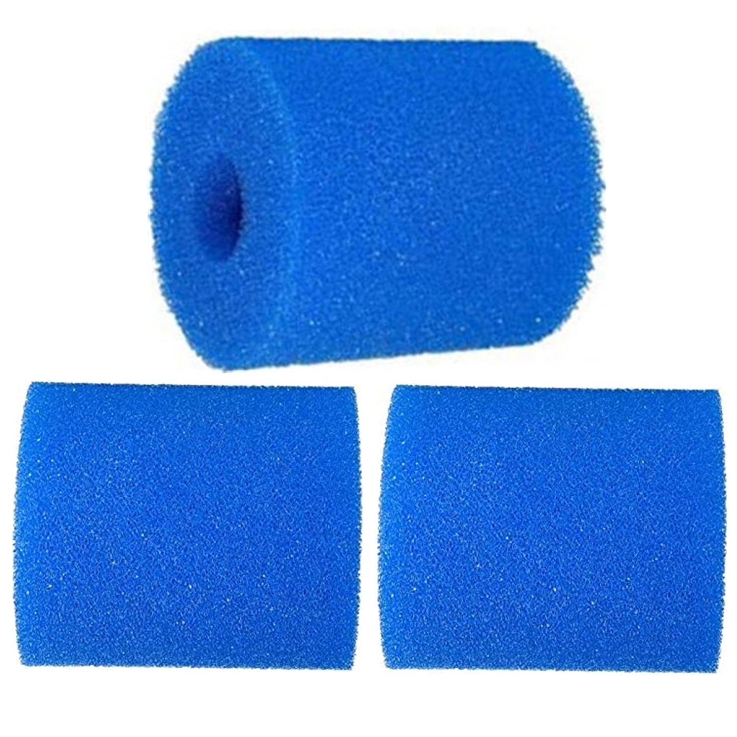 Nua 3Pack Filter Cartridge Sponge For Intex Type H Filter, Reusable Washable Replacement Foam Cartridge For Swimming Pool Hot Tub Spa Filter (3, For Intex Type H, 10.2 * 9Cm)