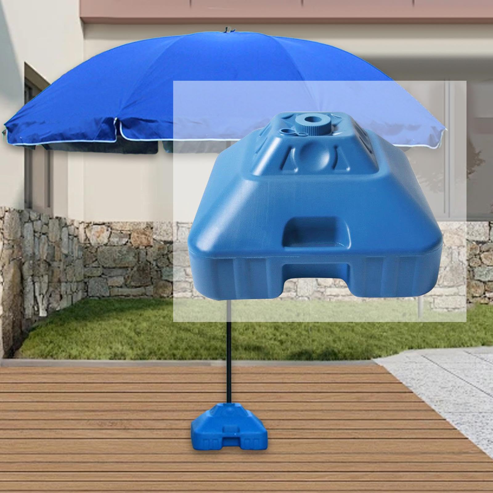 Wytrzymały wodoodporny stojak na parasol plażowy 30 l wypełniana i wiatroszczelna podstawa zewnętrzny uchwyt na parasol przeciwsłoneczny zapewnia stabilność i bezpieczeństwo na plaży