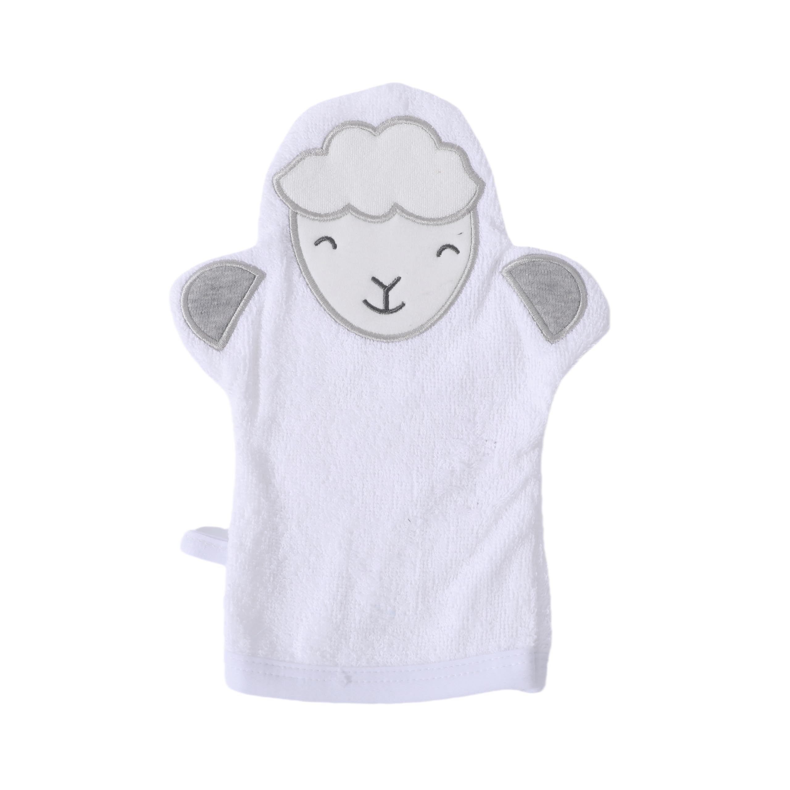 JN LULU Baby Organics Bath Mitt Toddlers Bath Cotton and Soft Scrub Bathing Loofah Baby Shower Gifts Sheep