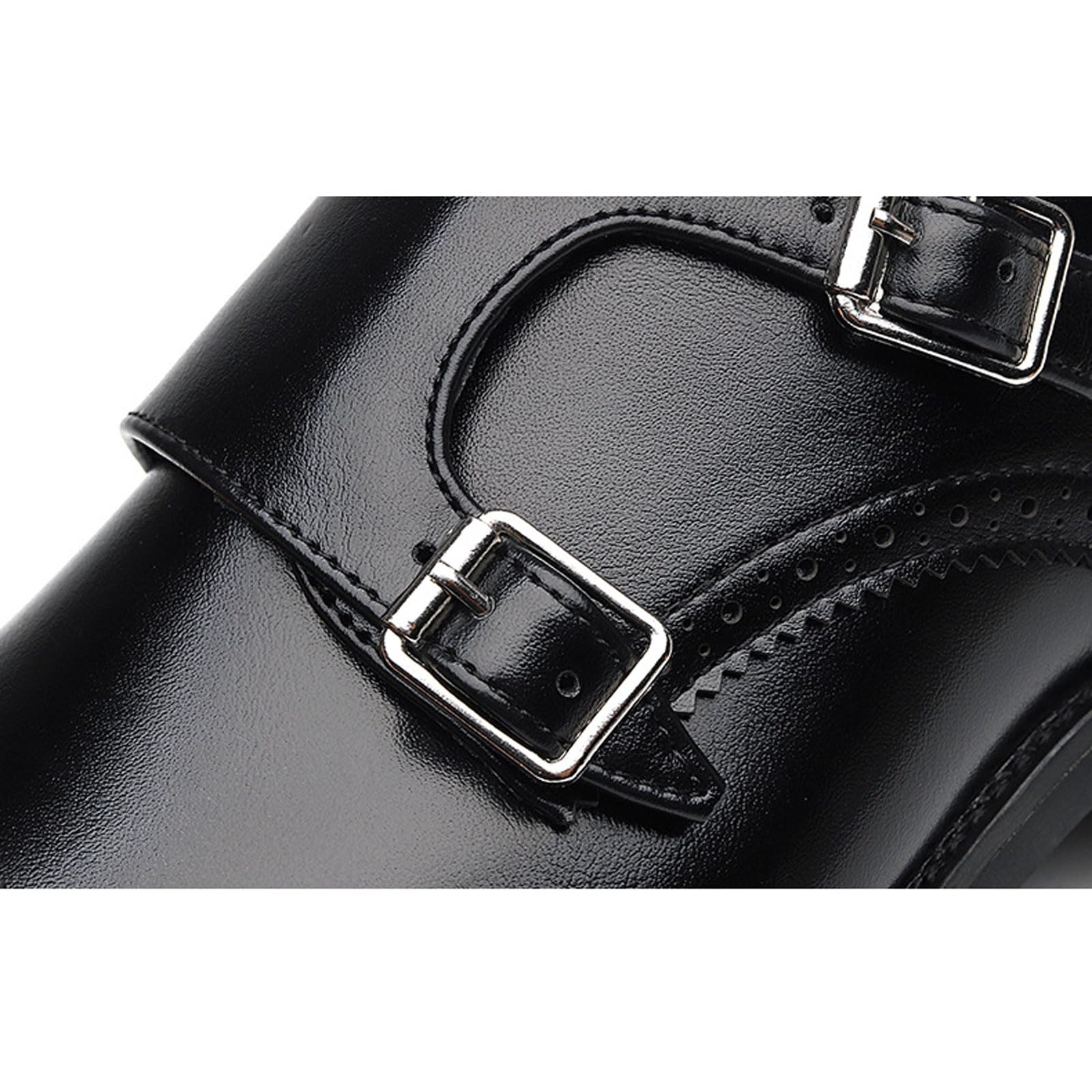 Chaussures Homme À Double Monk Strap Élégantes pour Tenue Business Décontractée, Bureau & Événements Formels
