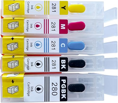 Miniatura 3 de PGI-280XXL CLI-281XXL Cartuchos de tinta vacíos recargables compatibles con impresora Canon Pixma TR8620 TR8622 TR7620 TS6220 TR8520 TS9520 TS6120