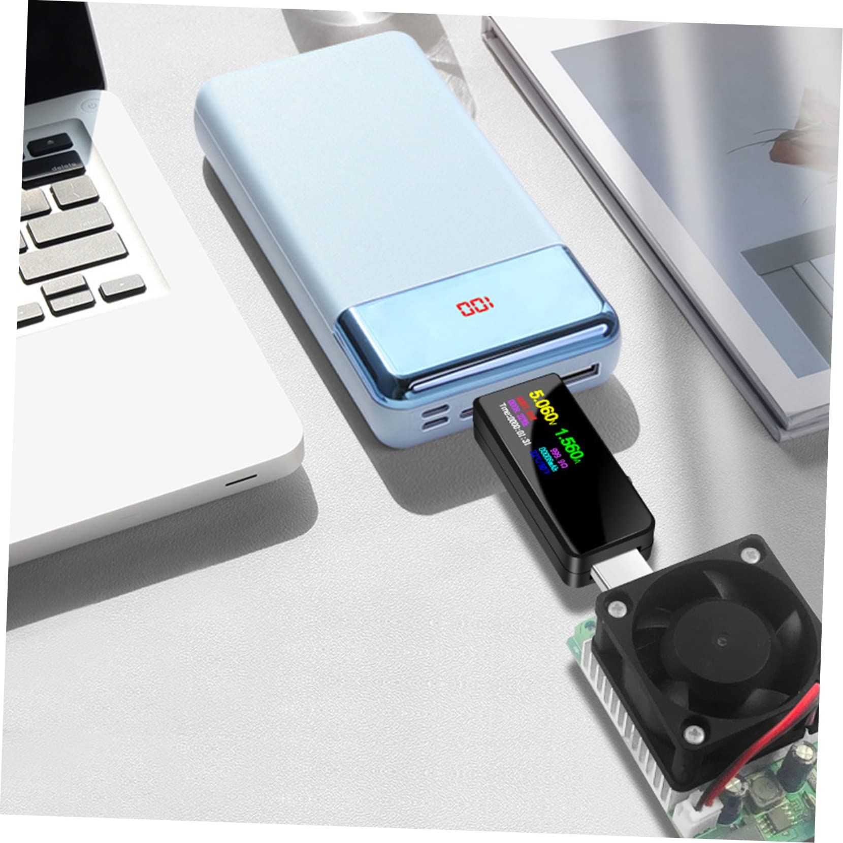 Operitacx 5 Stück USB-Tester Spannungsprüfer Stift USB-Messgerät USB-Leistungsmesser stromverbrauchsmesser Spannungsmesser USB tester multimeter USB-Voltmeter Abs Transparent