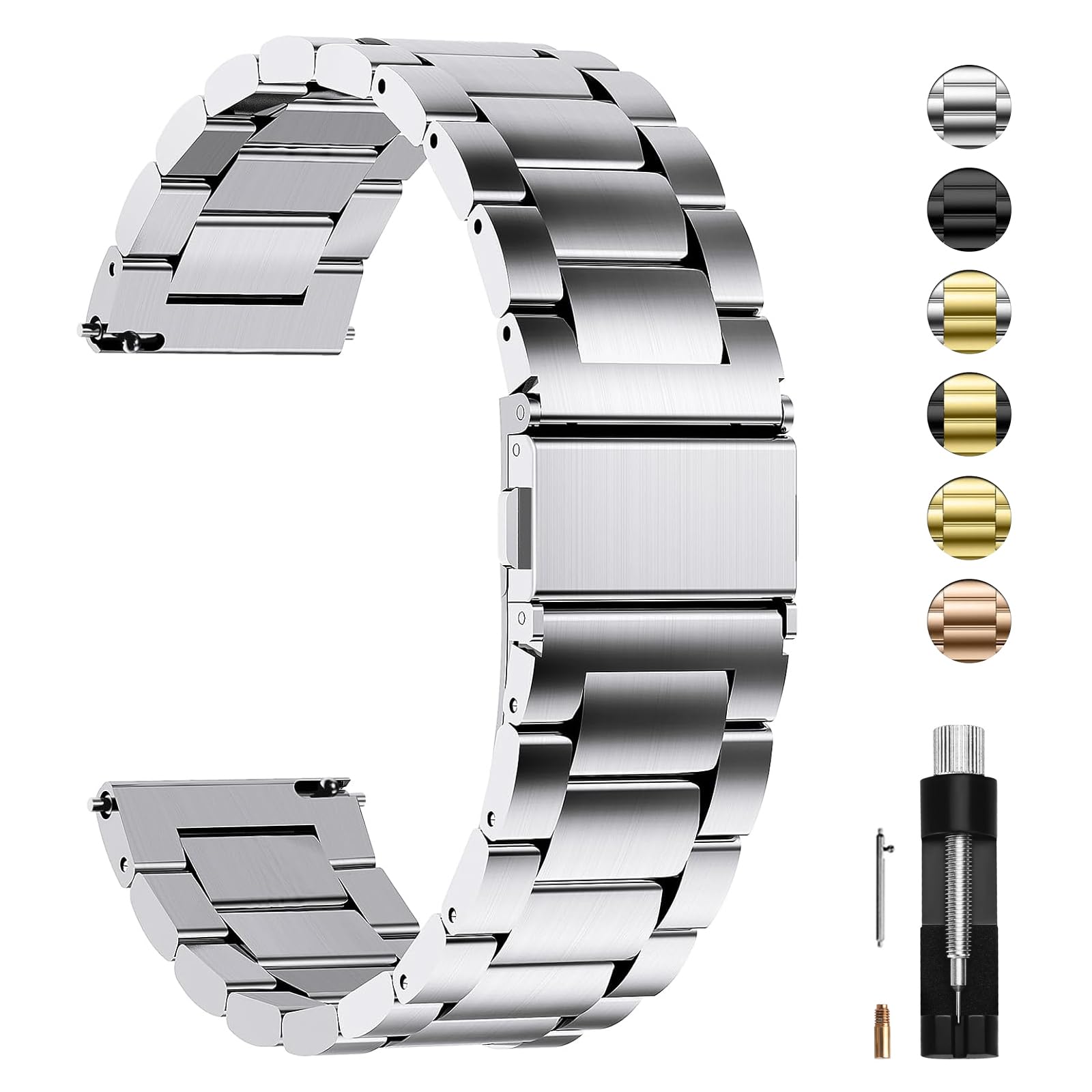 Fullmosa 22mm Stainless Steel Watch Band