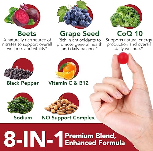 Miniatura 3 de Gomitas de remolacha, gomitas orgánicas masticables de raíz de remolacha para apoyo energético natural, suplemento de remolacha para hombres y