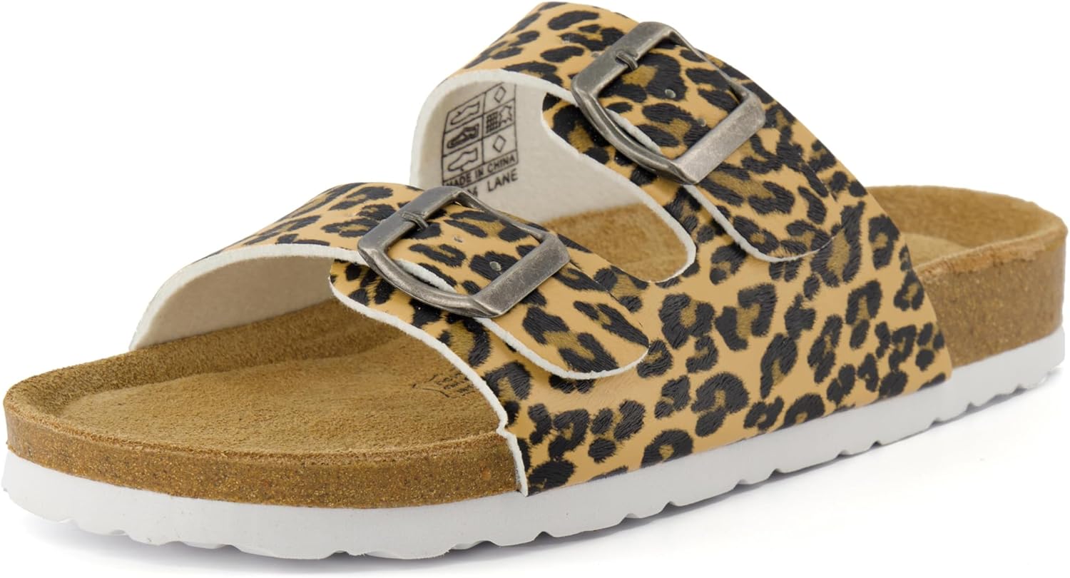CUSHIONAIRE Lane Cork Footbed Sandals for Women – Comfortable Double Buckle Slip-On with Genuine Suede Footbed & Arch Support Slides for Women Footwear - Image 9