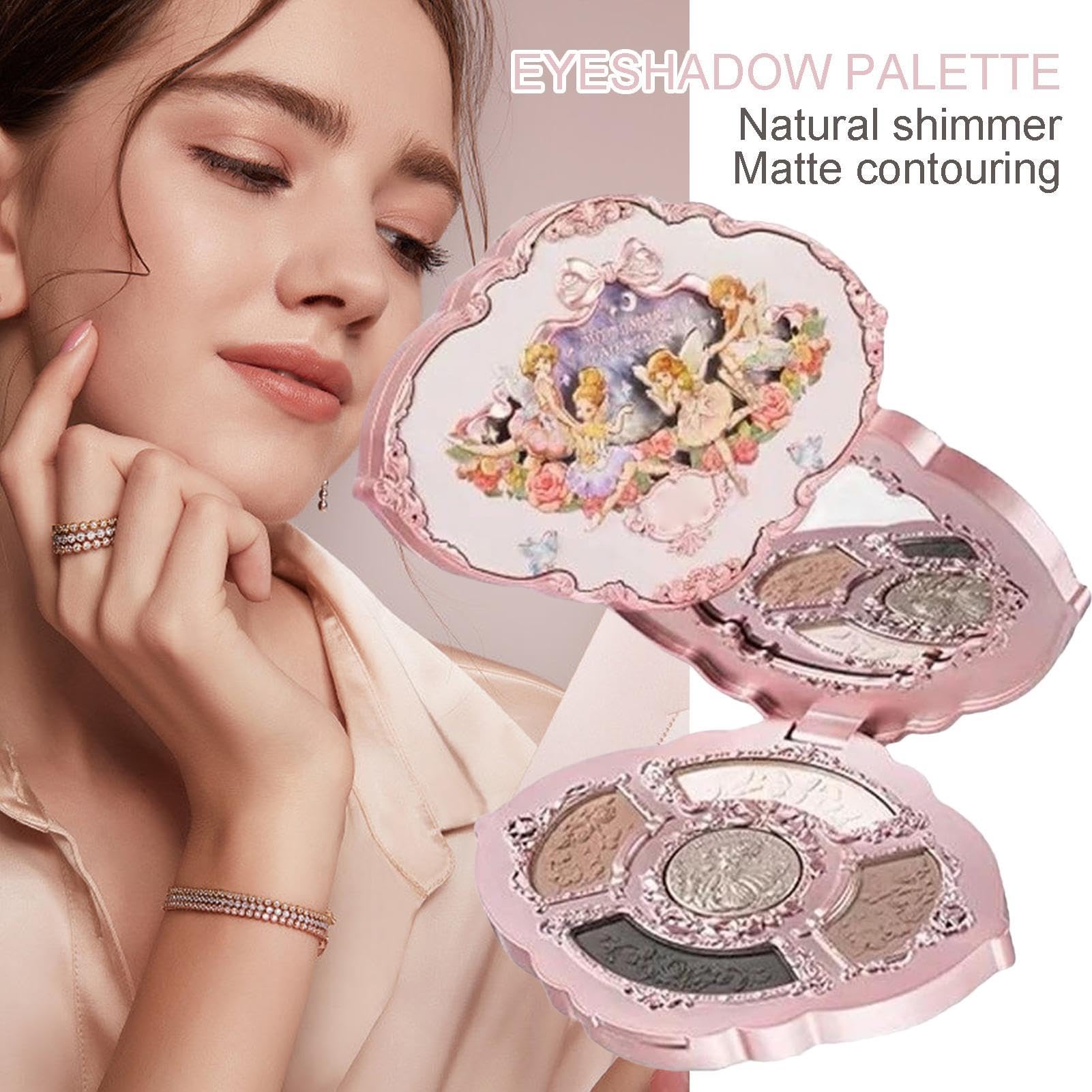 Eyeshadow Pallet, 5 colori Highly Pigmented Eyeshadow Pallet, 15 x 7 cm | Adorable Matte Shimmer Neutral Bright Eye Shadow for Women, versatile Shades, Creating Stunning Styles