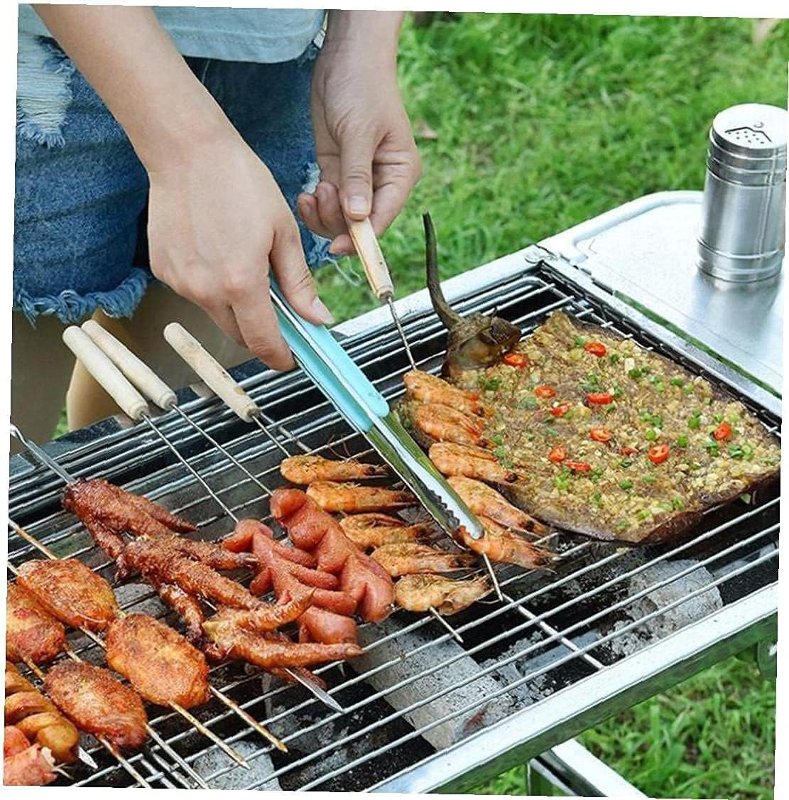 Barbecue Clip Korean Style Stainless Steel Heat Barbecue Tongs Kitchen Practical Grill Clip Tong for Cooking Serving Barbecue Tongs