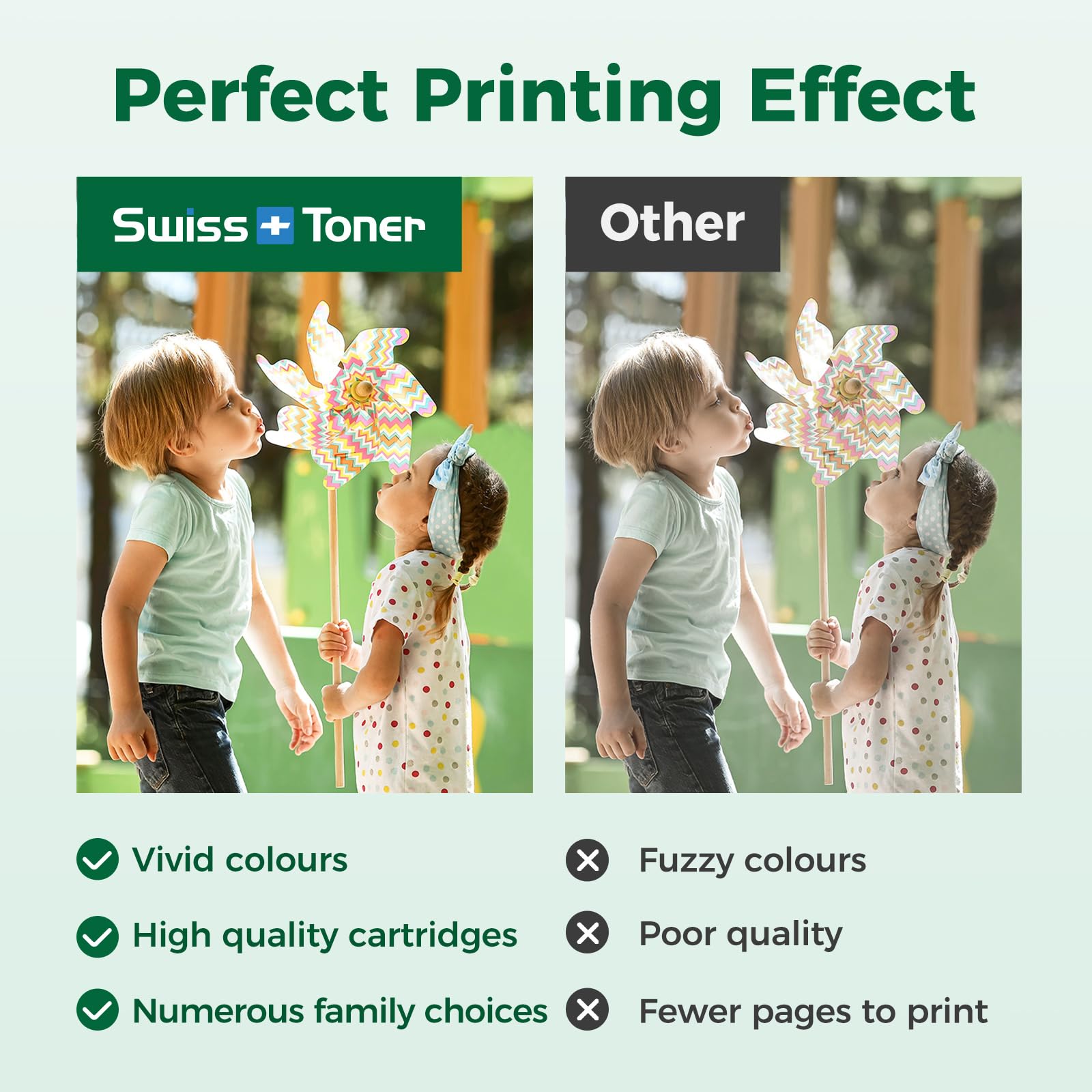 swiss toner Compatibile per HP 301XL 301 XL Rigenerate Cartucce d'inchiostro per HP Envy 4500 5530 Officejet 2620 4630 2622 Deskjet 3050A 2050 3052A 1510 3050 1000 3000 2510 2540 1050 (2-pack