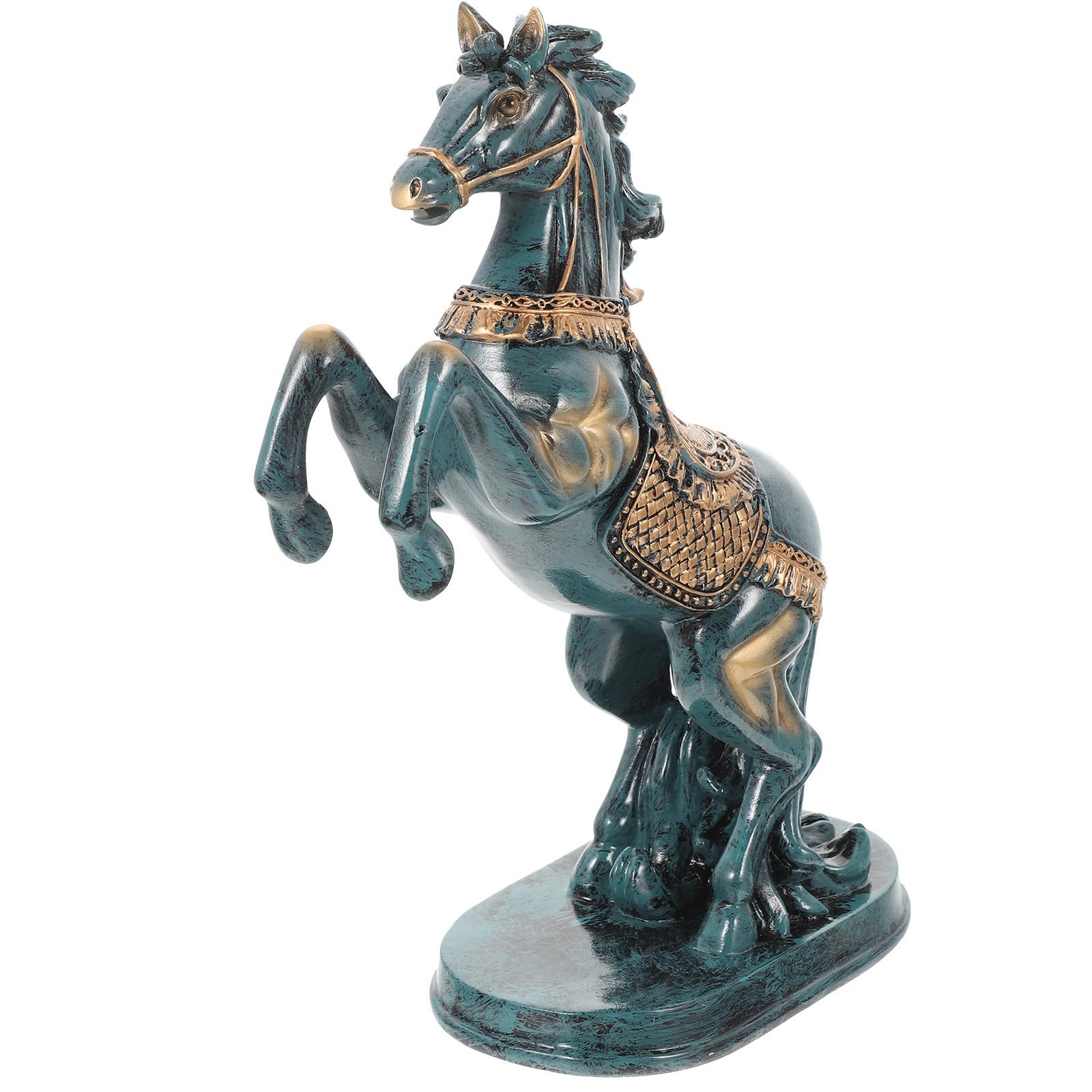 UPKOCH Ornamento Cavallo in Resina Blu per Scaffale e Casa
