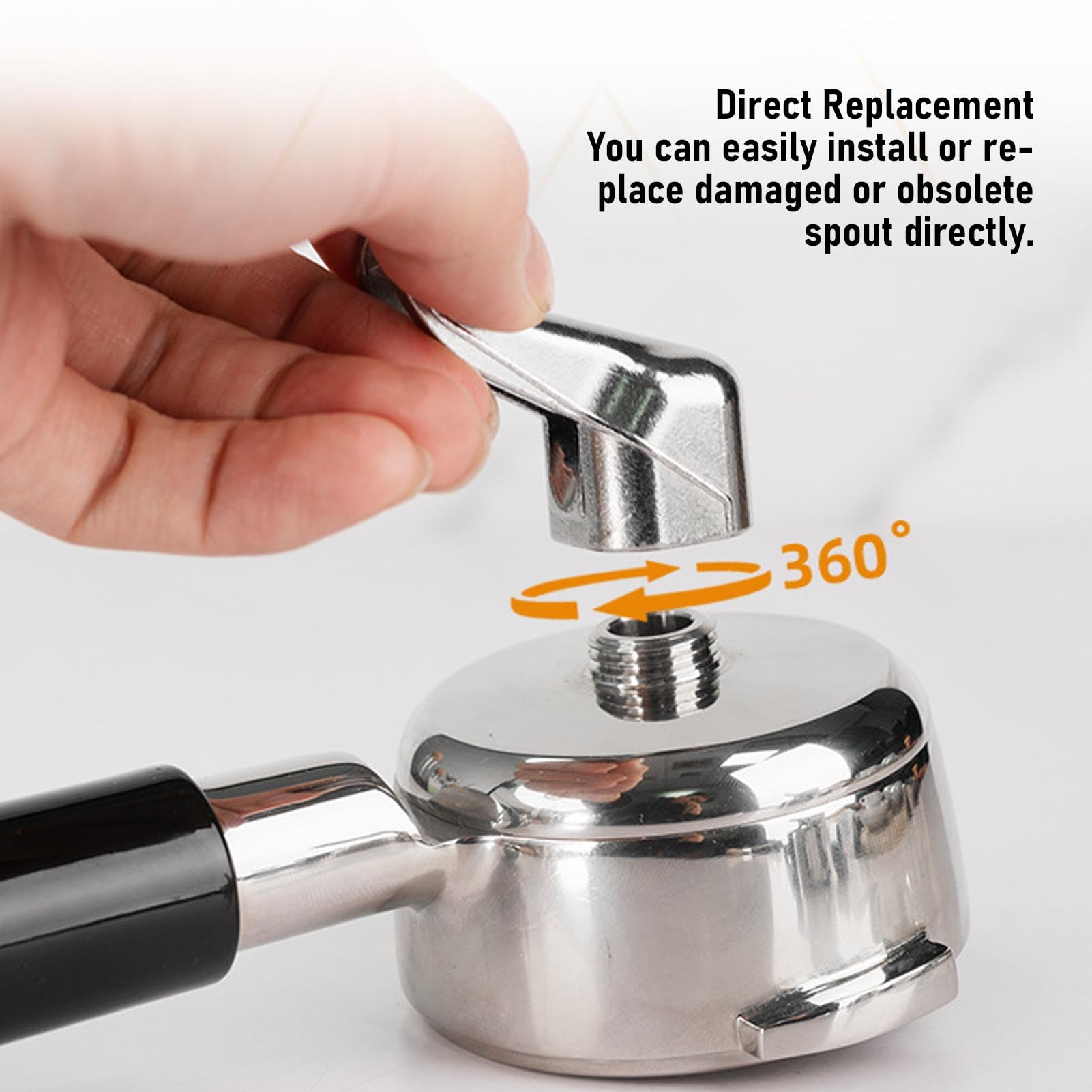 Cocoarm Portafilter Sage Enkele Uitloop, Zinklegering, Gelijkmatige Waterverdeling, Compatibel met 51MM 53MM 54MM 58MM Portafilters voor thuisbarista's (1,5 MM draad