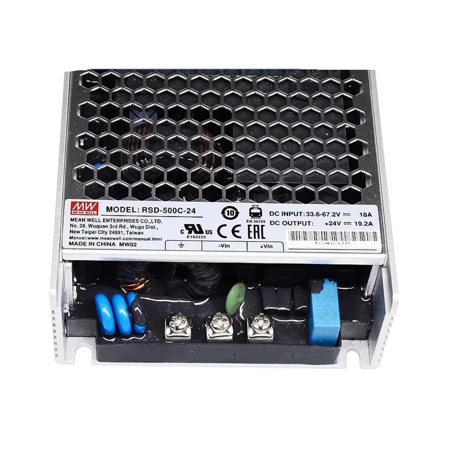 Convertisseur CC-CC à découpage RSD-500 Series DC12V 24 48V 500W for Bus, Tramway, métro, réseaux ferroviaires, télécommunications et sans Fil (1 pièce)(RSD-500B-12)