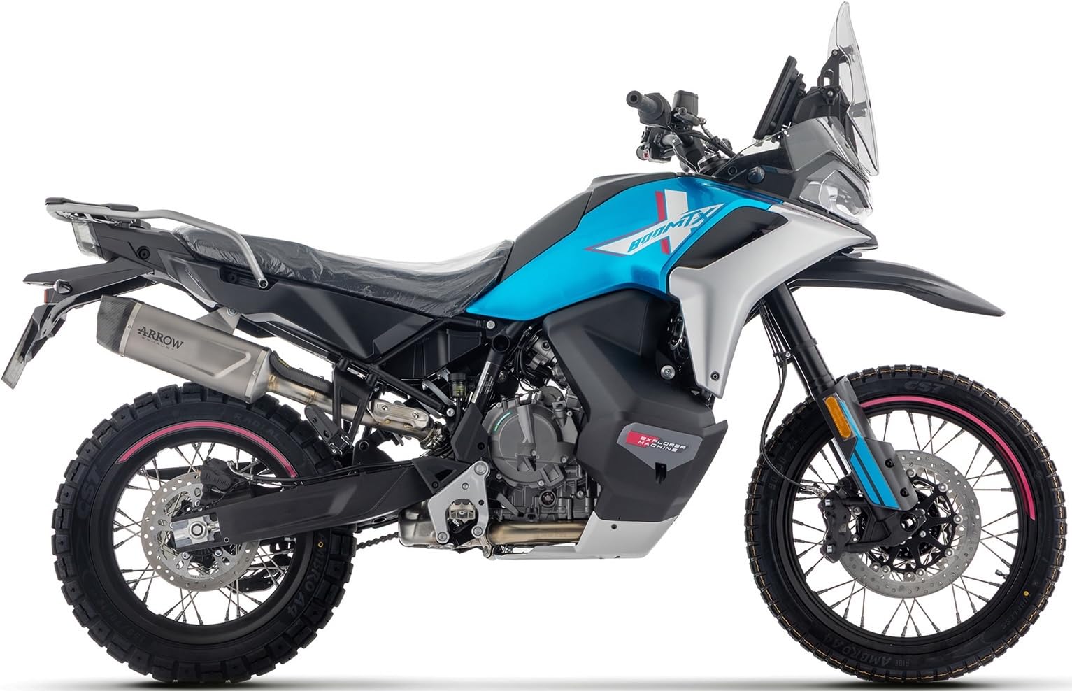 arrow scarico omologato indy-race evo titanio coppa carby compatibile con cf moto 800 mt-x 2026 mototopgun std 71992pk