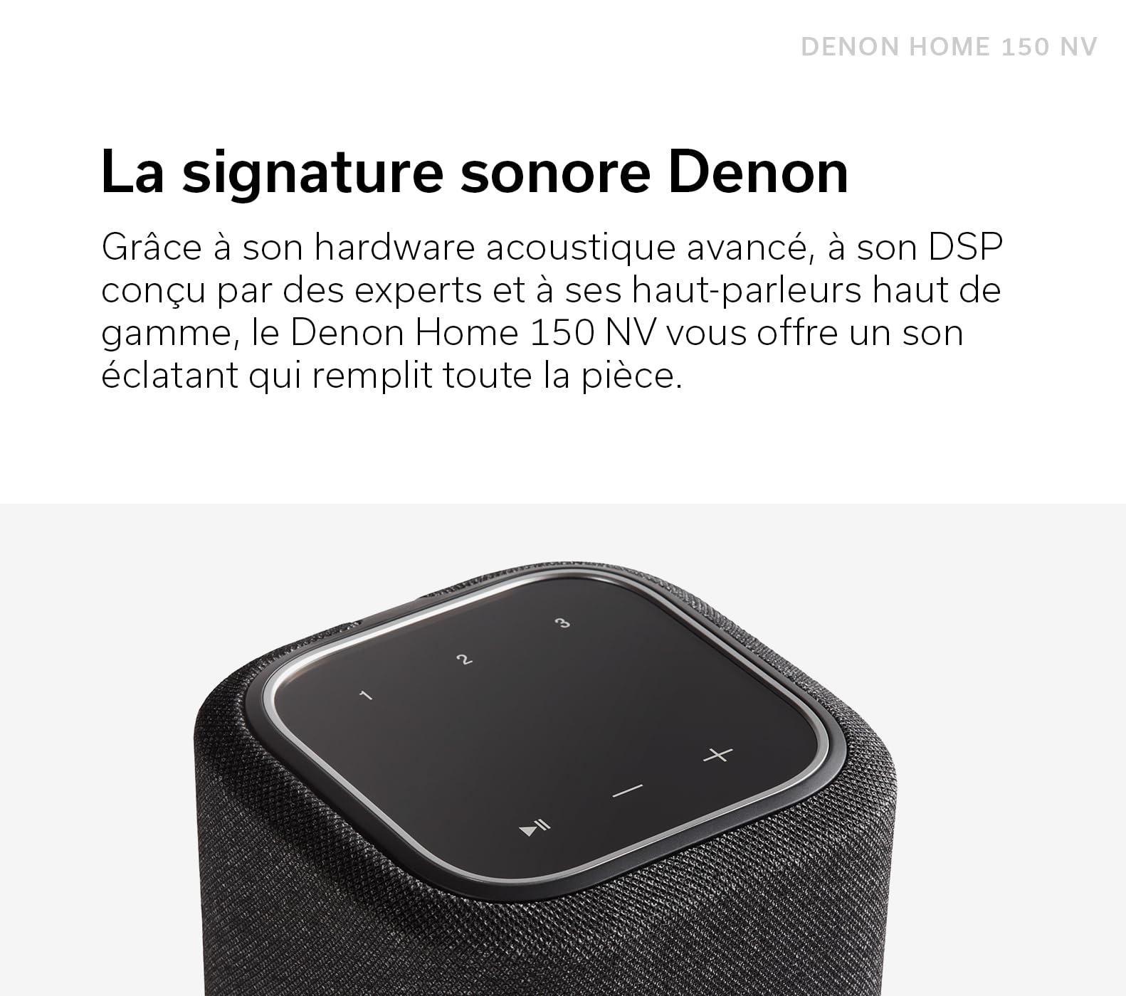 Denon Home 150 NV Enceinte sans Fil avec Technologie multiroom intégrée HEOS, Bluetooth, Apple AirPlay 2 - Noir