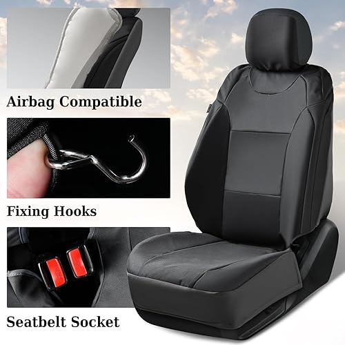 Miniatura 3 de Coverado Fundas de asiento delantero, impermeable Oxford protector de asiento para cojines de asiento de automóvil para niños y perros, compatible