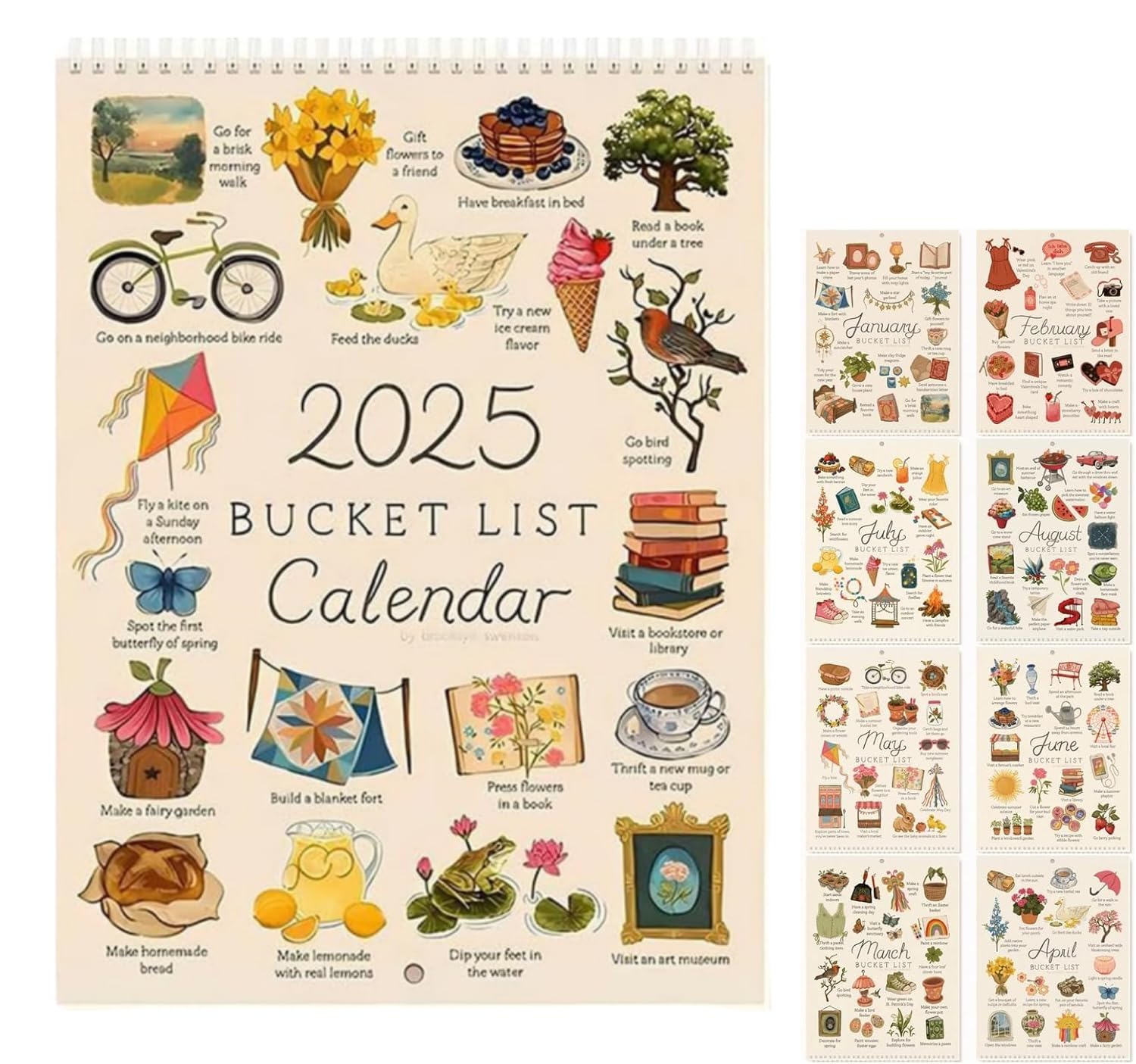 Bucket List Calendar 2025