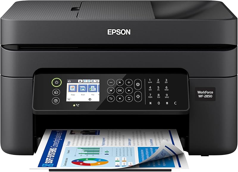 Impresora todo en uno inalámbrica Epson Workforce WF-2850 con escaneo, copia y fax