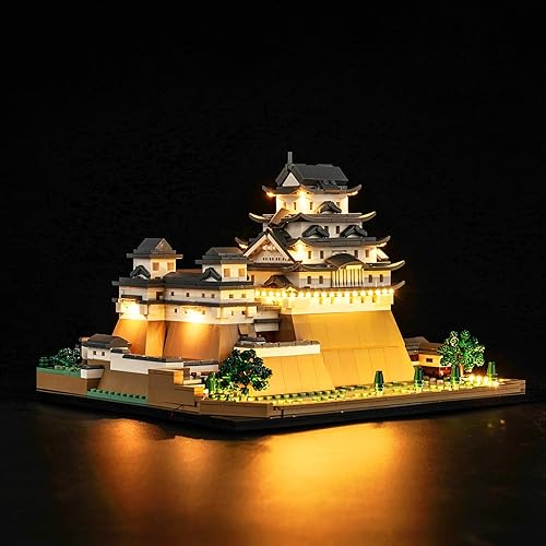 Miniatura 6 de Kit de luces LED compatible con Lego Himeji Castle 21060, Lego Architecture Castle Juego de iluminación de control remoto, accesorios compatibles
