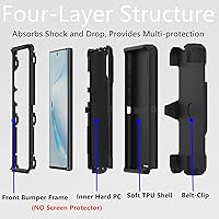 Vista 3 de Funda para Samsung Galaxy Note 10 Plus, resistente a prueba de polvo, a prueba de golpes, 3 en 1, funda resistente para Samsung Galaxy Note 10 Plus