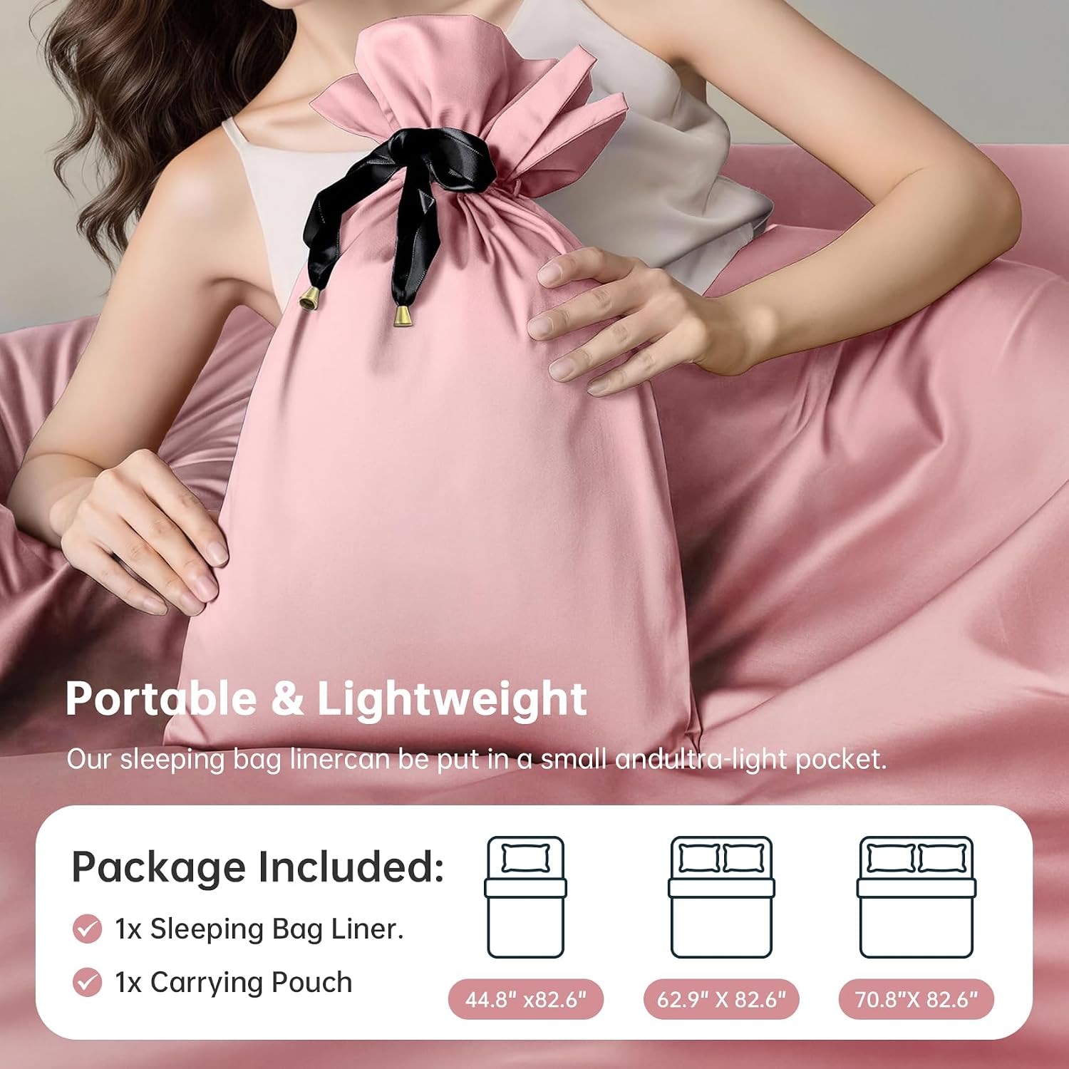 Sleeping Bag Liner, Travel Sheets for Hotel, Sleep Sack for Adults image 3
