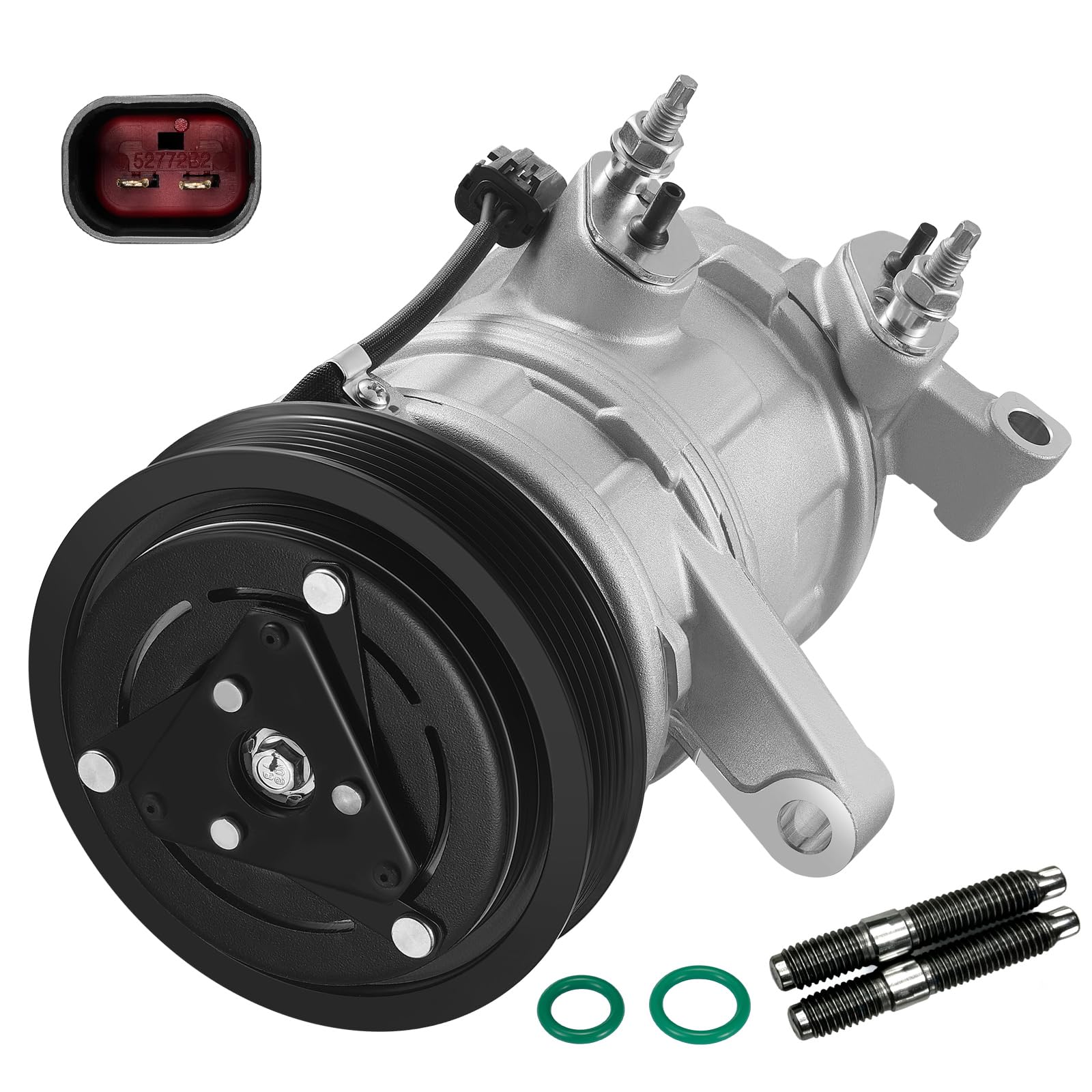 BDFHYK 68184 Air Conditioning A/C Compressor Compatible with Dodge Nitro 2007-2008 V6 3.7L, Compatible with Jeep Liberty 2006-2008 V6 3.7L, Replace# 55111400AB