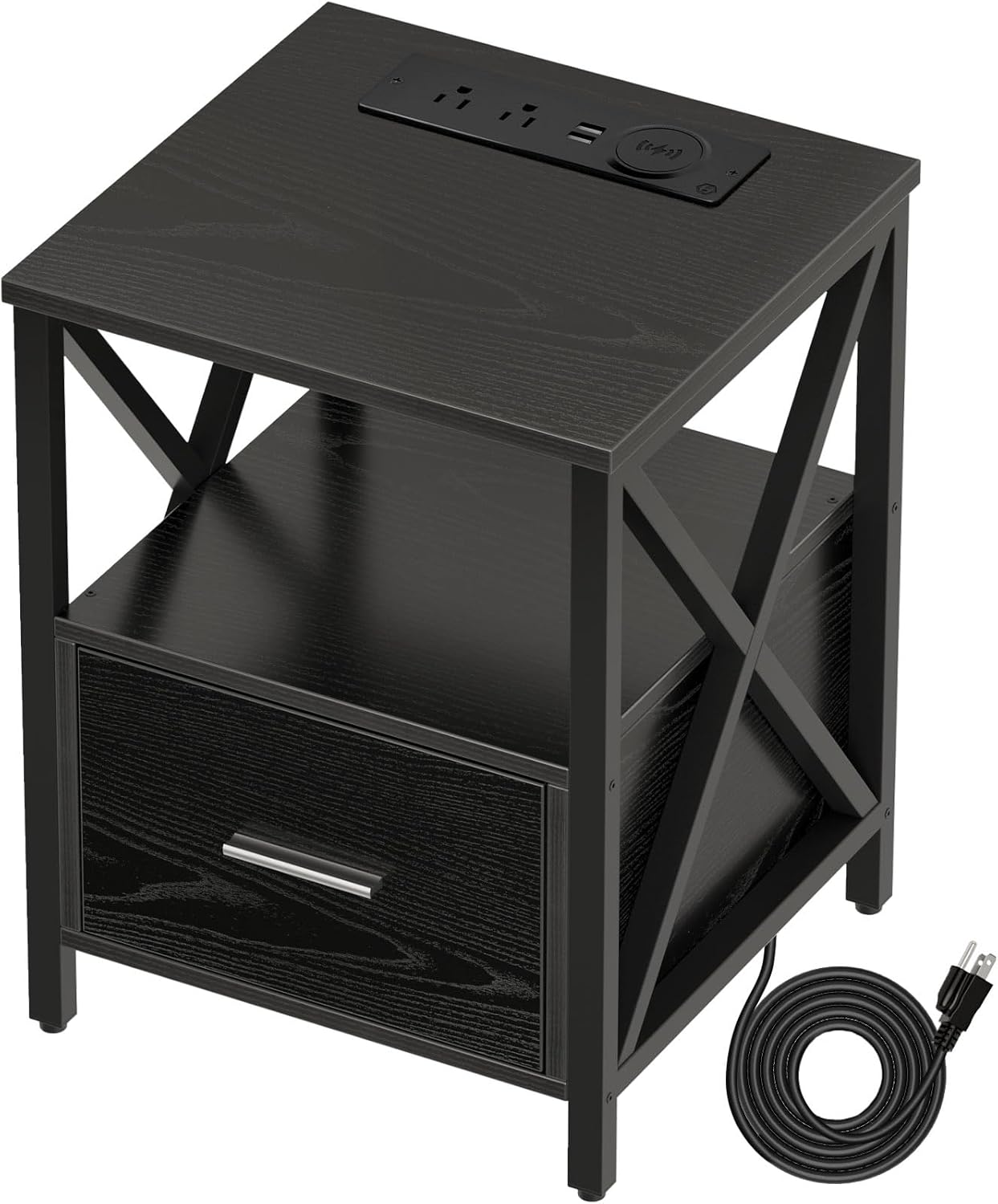 Rolanstar End Table with Wireless Charging Station