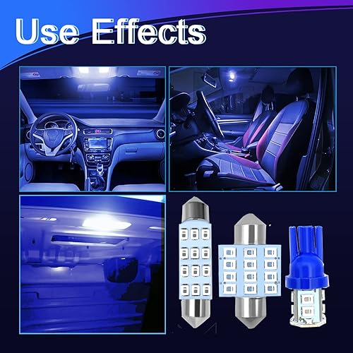 Miniatura 6 de NTNEV Juego de 24 bombillas LED de repuesto para interiores, luces interiores de automóvil, juego de bombillas LED T10 de 1.220 in y 1.654 in,