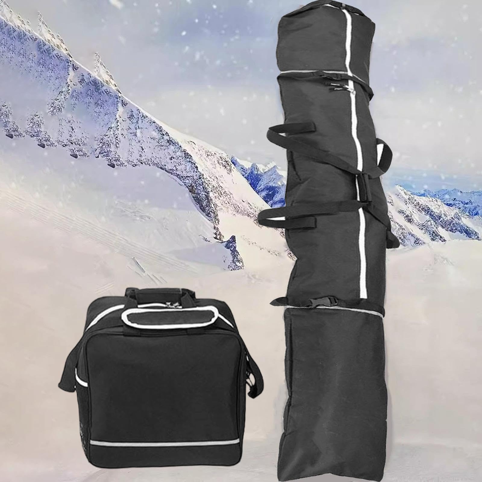 Torby na buty narciarskie Torba na snowboard i buty, solidna, wymienna część, łatwa w użyciu, tkanina Oxford, poliester, kolor czarny torba bagażowa