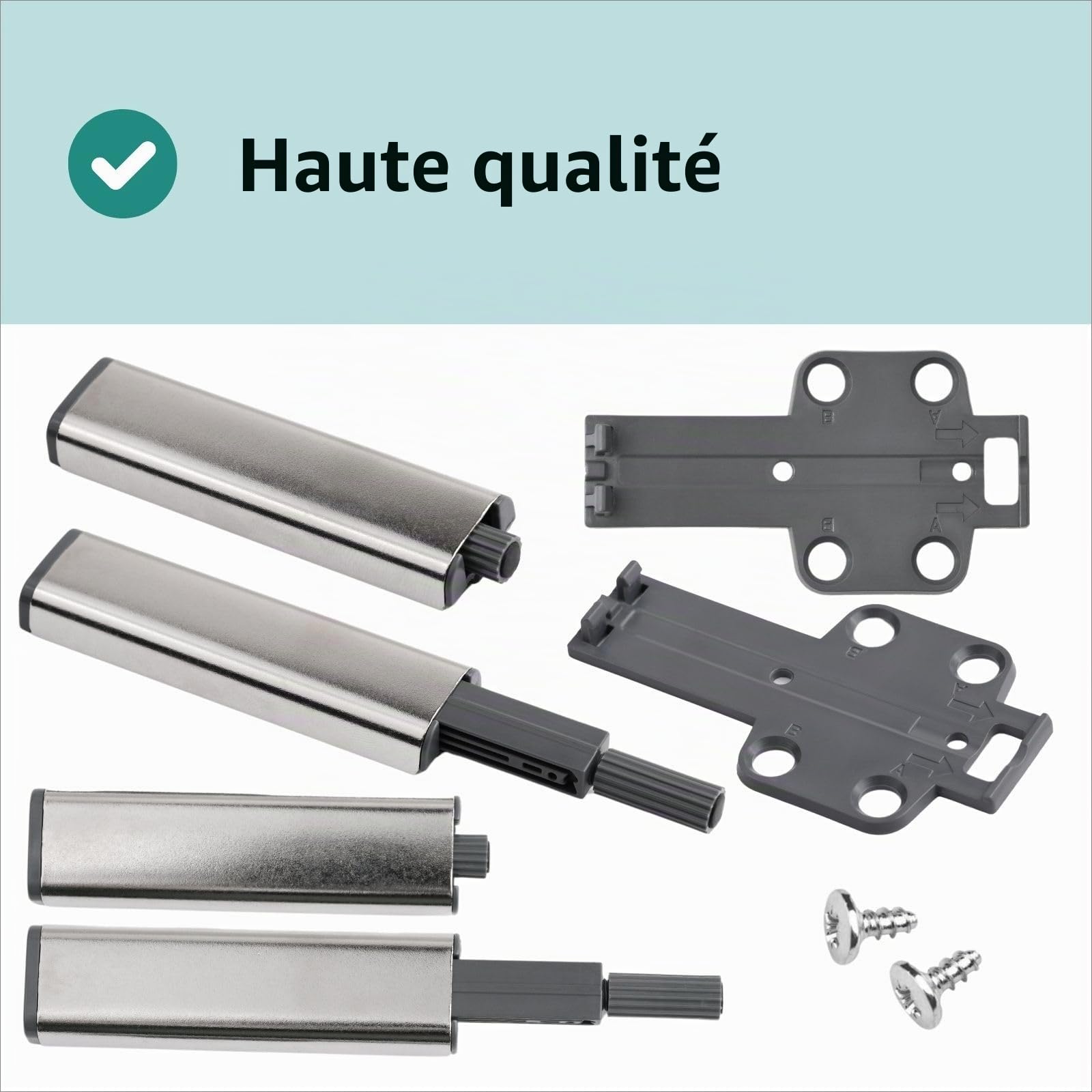 Poussoir Porte compatible avec IKEA BESTA Amortisseur | pour ouverture par pression Push Open (4 pièces)