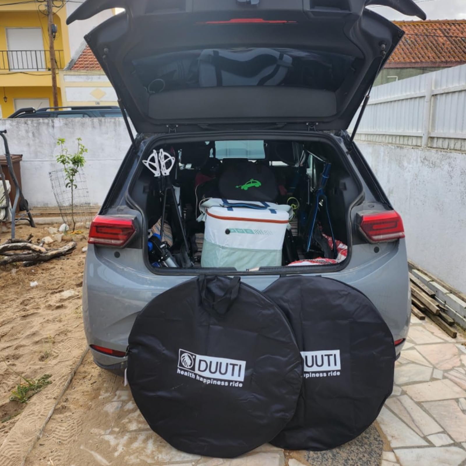 TRIWONDER Torba na koła rowerowe, wodoodporna torba na koła 26 cali 27,5 cala 29 cali, torba transportowa koła do MTB, roweru biegowego, drogi, #01 czarny - 27,5 cala - 2 worki, 27,5 Pollici - 2