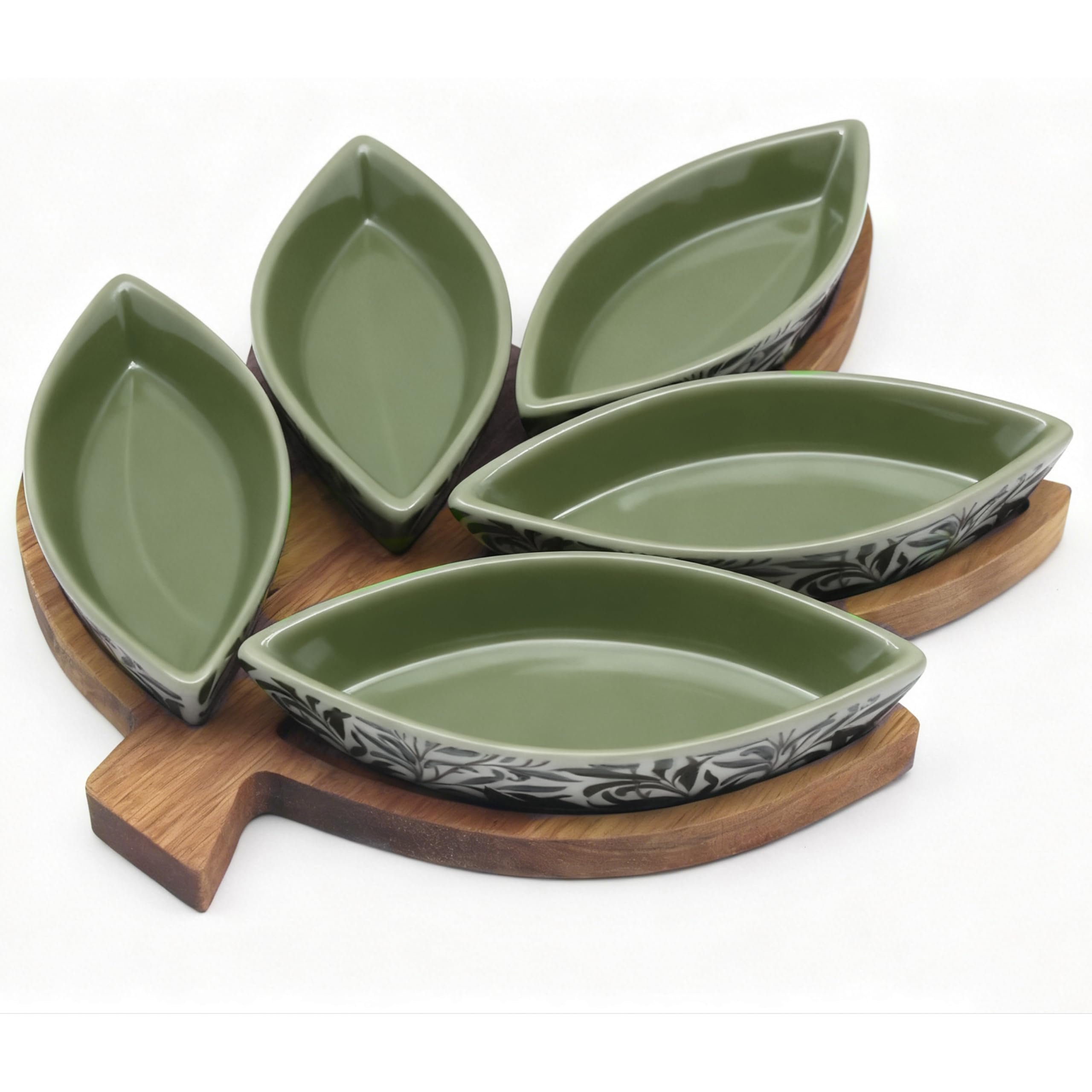 The Leonardo Collection Wm. Morris Willow Bough Leaf Snack Dishes