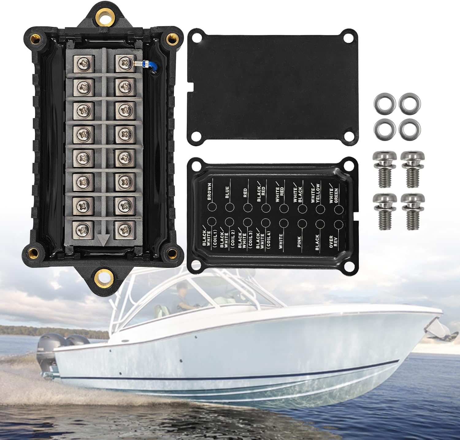 6E5-85540-12 Ignition Pack CDI Module 6E5-85540-00 Compatible with Yamaha Outboard 2 Stroke 130HP 115HP C115 115ET 130ETL 130ET V4 Modle 1984-1996, Replace 6E5-85540-10-00 6E5-85540-11-00
