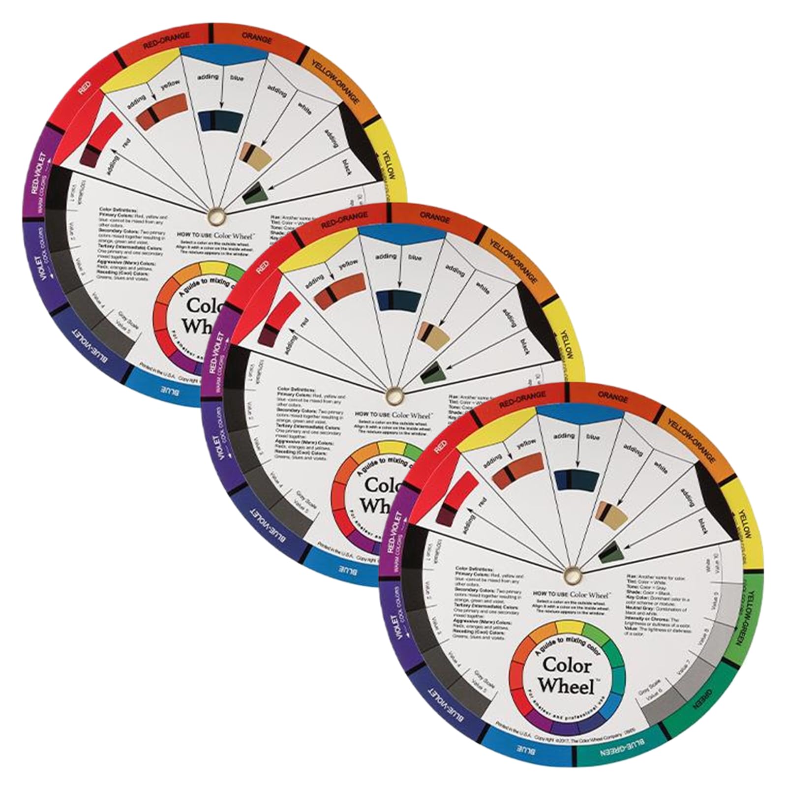 Ruota Dei Colori Professionale - Guida Alla Miscelazione Per Pittura, Trucco, Design - Diametro 14 Cm - Foto 7