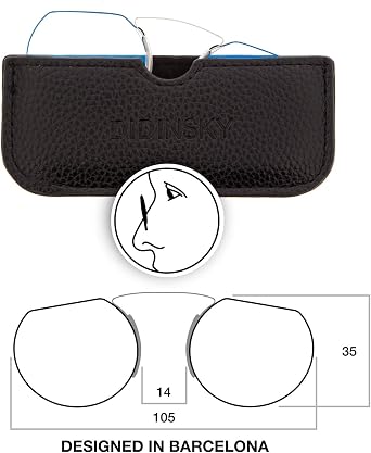 DIDINSKY CherryArmless Reading Glasses for Men and Women. Blue Light Blocking Computer Readers. Unbreakable pocket-size Anti Glare Glasses. 3 Colors and 5 Magnifications - HERMITAGE ROUND