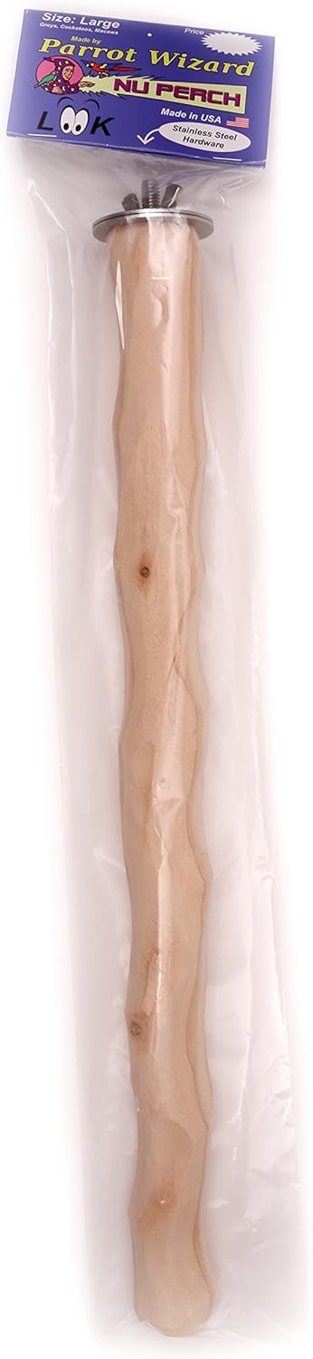 18" Extended NU Perch® - Large for Cockatoo, Congo African Grey, Macaw