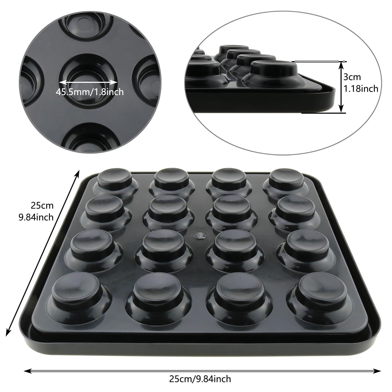 Hapivida Plateau de Boule de Billard 16 Trous en Plastique Support de Stockage de Boule de Billard Durable pour Accessoires de Table de Billard Fournitures de Salon de Billard(Noir Hapivida Plateau de Boule de Billard 16 Trous en Plastique Support de Stockage de Boule de Billard Durable pour Accessoires de Table de Billard Fournitures de Salon de Billard(Noir