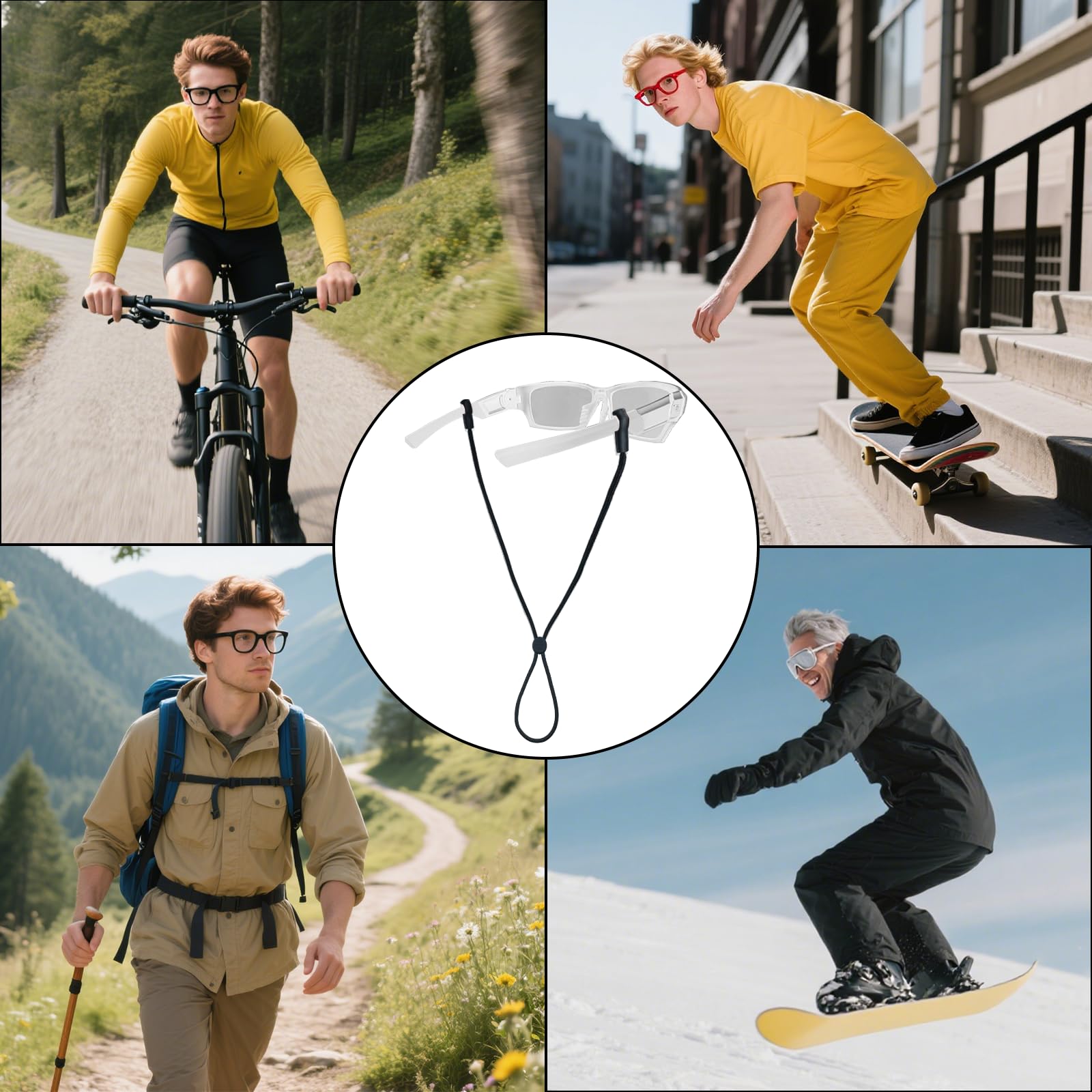 Non-Slip Glasses Strap - Keep Glasses Secure -5