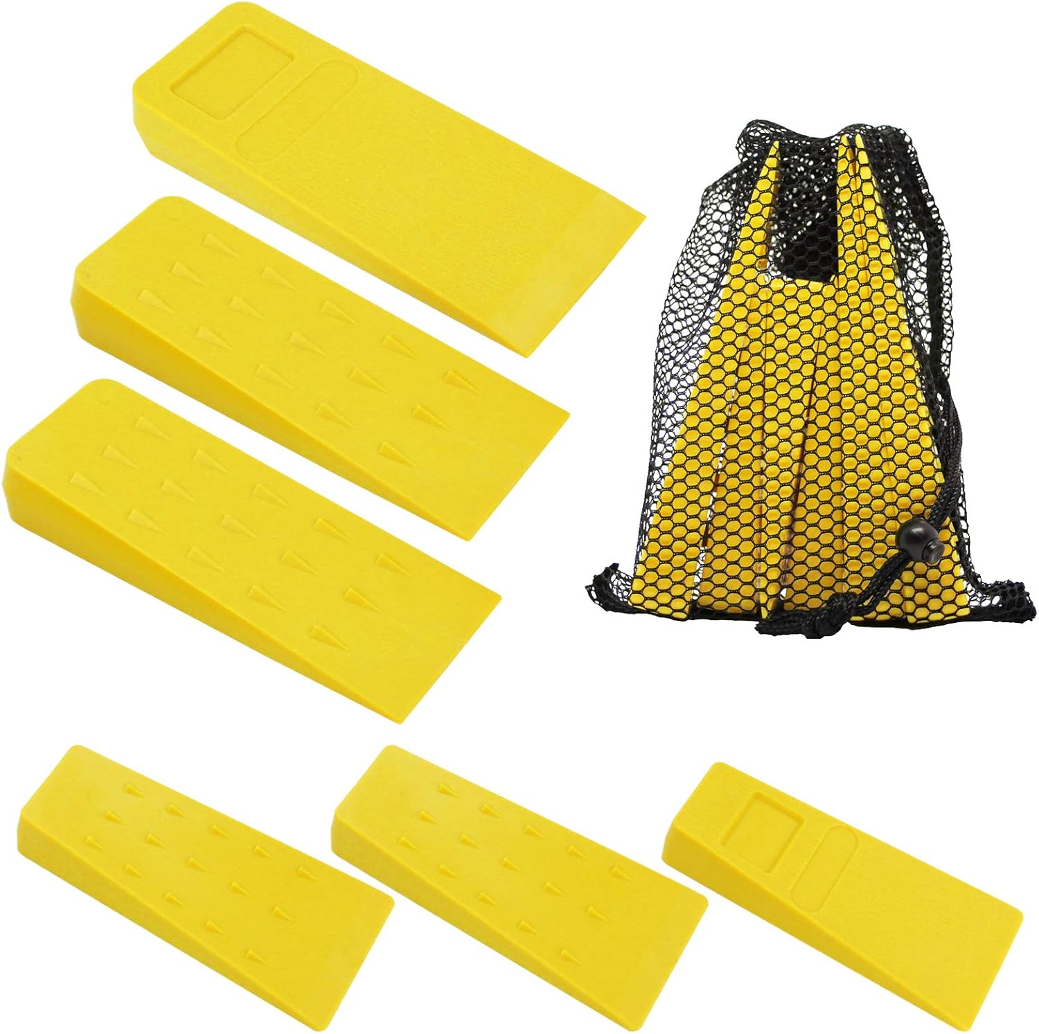 Felling Wedges - Tree Felling Wedges Chainsaw Loggers Supplies POM Tree Wedges for Tree Cutting,Falling,Bucking 3-5.5"/3-7.9" Wedges with Free Storage Bag (6pcs-Pack) : Patio, Lawn & Garden
