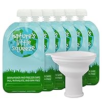 Vista 17 de WeeSprout Bolsas de comida reutilizables con doble cremallera (verde, 7 onzas líquidas)