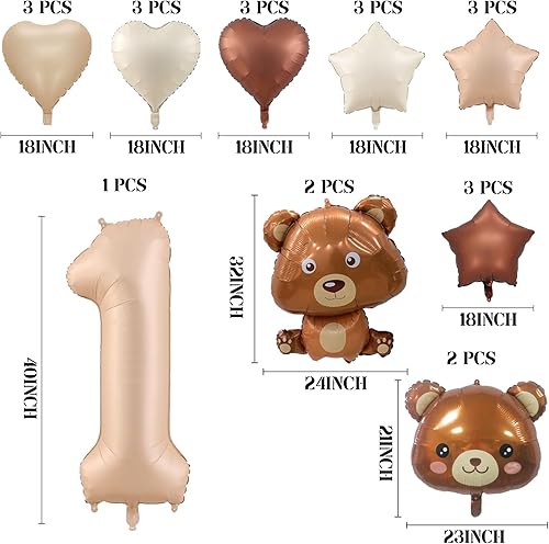 Miniatura 2 de 23 globos de oso, globos de oso de 40 pulgadas, globos de oso de peluche de 40 pulgadas, globos de cumpleaños, globos de aluminio de animales para