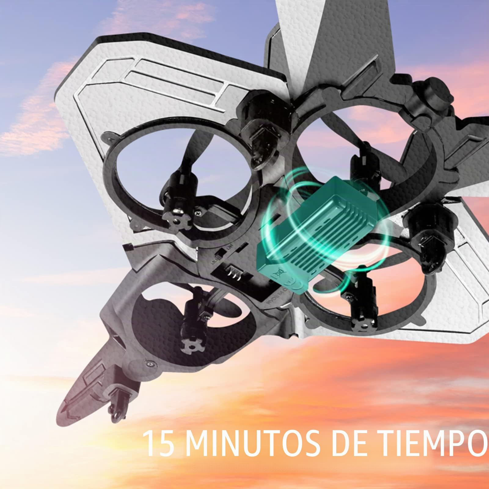 RC Avión Juguetes Listo para Volar 2.4GHz 6CH EPP Drone Control Remoto Helicóptero Juguete 4 Motores Helicópteros RC para Niños Adultos con Función de Detección de Gravedad