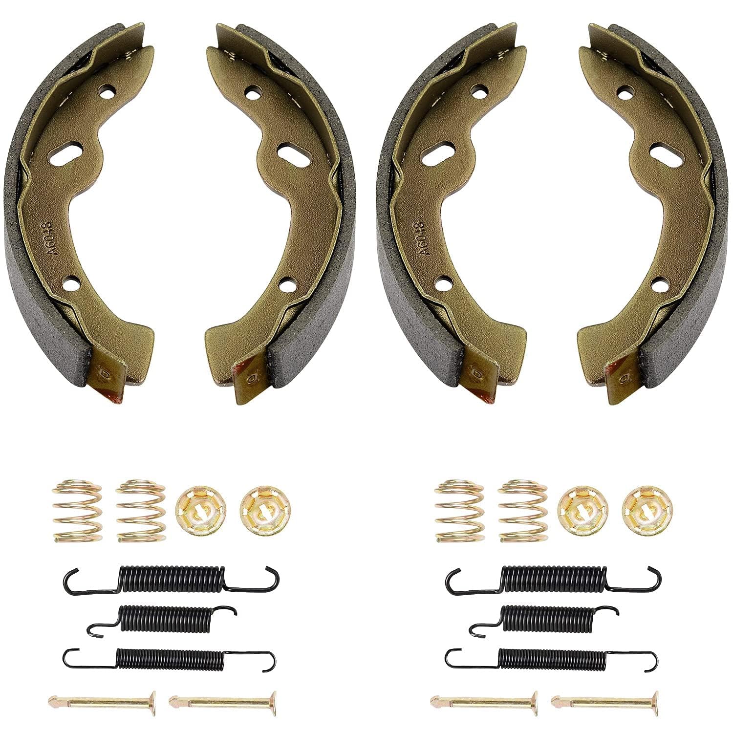 LEAPGOMAX EZGO Brake Shoes & Bendix Drum Brake Spring Hardware Kit, Fits EZGO TXT/Medalist 1997+ and Workhorse 96+, OEM 27943G01 27945G01 70794G01 70795G01, Only for 2-Cycle EZGO Carts