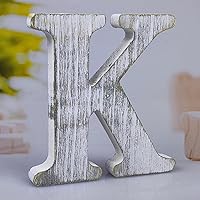 Vista 19 de Letras de madera rústica sin terminar de 8 pulgadas para decoración de pared, letras decorativas de pie en rodajas, decoración de tablero