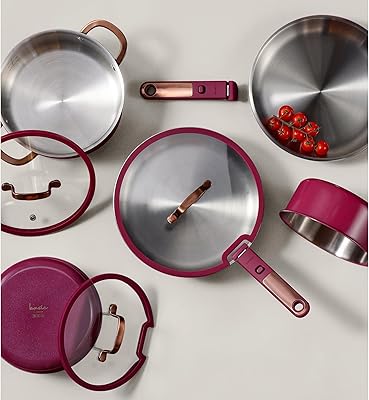 Kit De 14 Pièces De Casseroles Violette Par Royalty Line : Compatible Induction, Gaz Et électrique