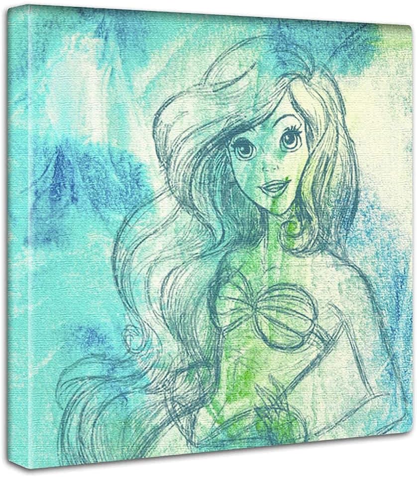 Amazon Co Jp ディズニー プリンセス アートパネル 30cm 30cm 日本製 ポスター おしゃれ インテリア 模様替え リビング 内装 リトルマーメイド アリエル グリーン ファブリックパネル Dsn 0258 ホーム キッチン