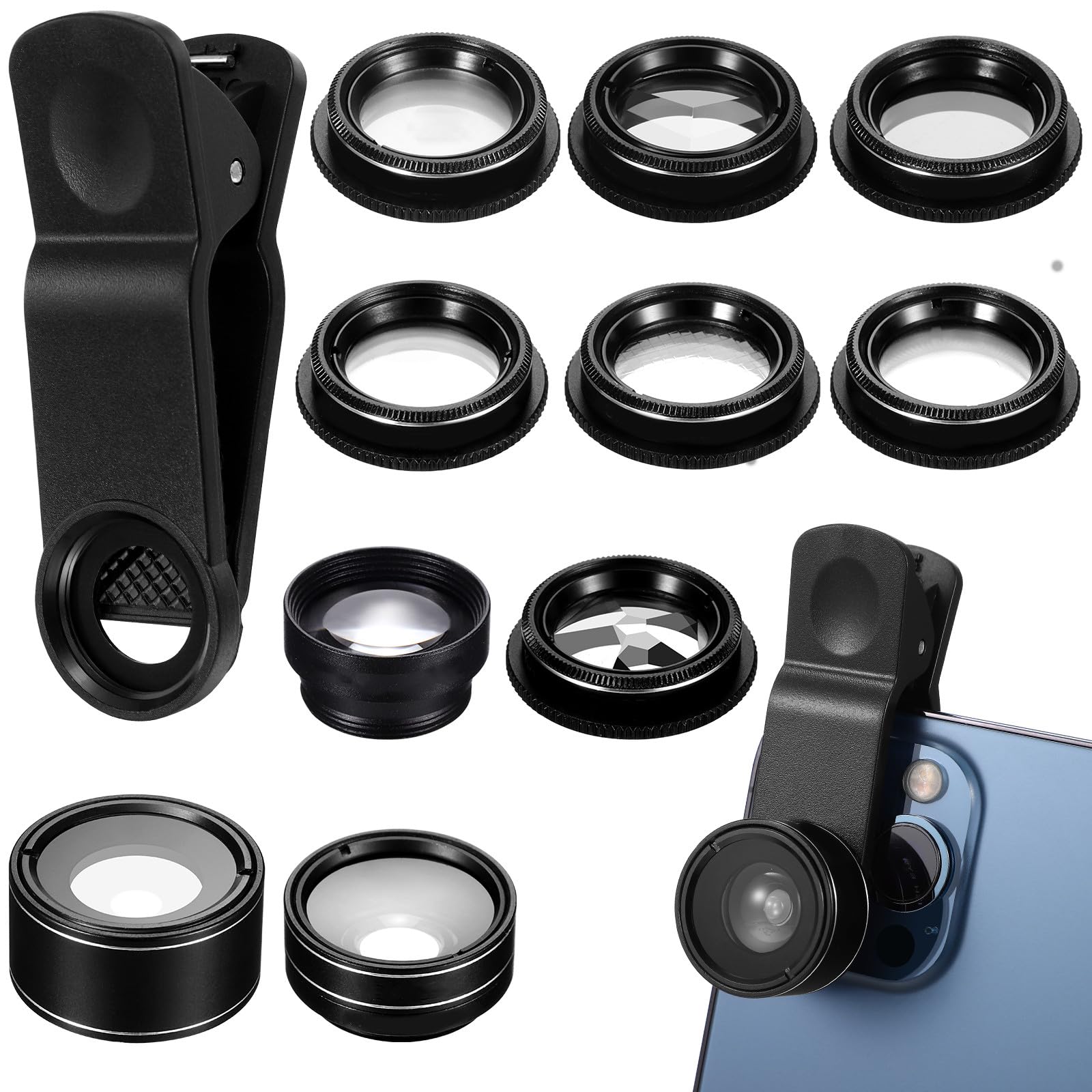 Objectif extensible 2X pour smartphone Kichvoe en TPU noir - 8