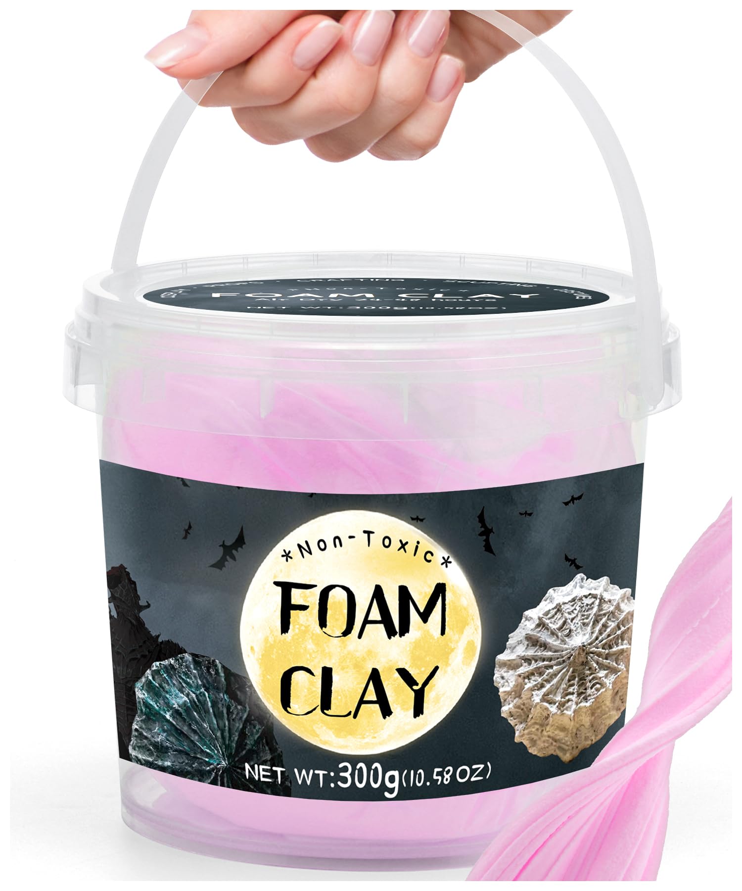 Pink Moldable Cosplay Foam Clay (300 Gram) Air Dry Clay - High Density and Perfect for Intricate Designs | Figures | Masks | Craft Projects | Great for Cutting with Tools, Sanding or Shaping