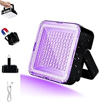 Benss Rechargeable 60W UV Black Light: 100 LEDs 395nm, 5000mAh Dimmable Flashlight for Pet Urine, Scorpions, Bed Bugs Detection - Camping Outdoor
