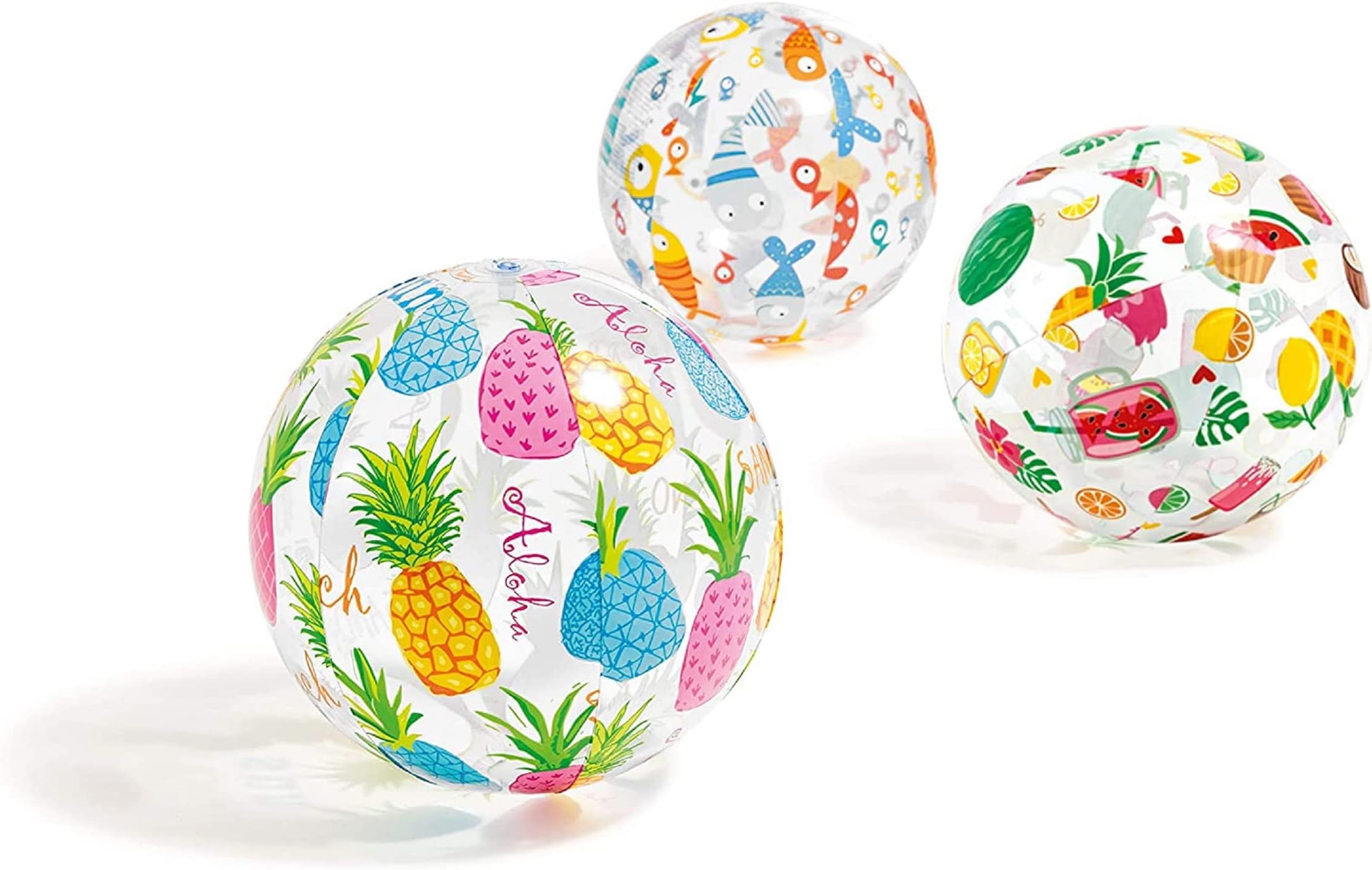 Intex Vinyl Beach Ball (Sea Creature Design)- 20" Dia, Softball, Multi