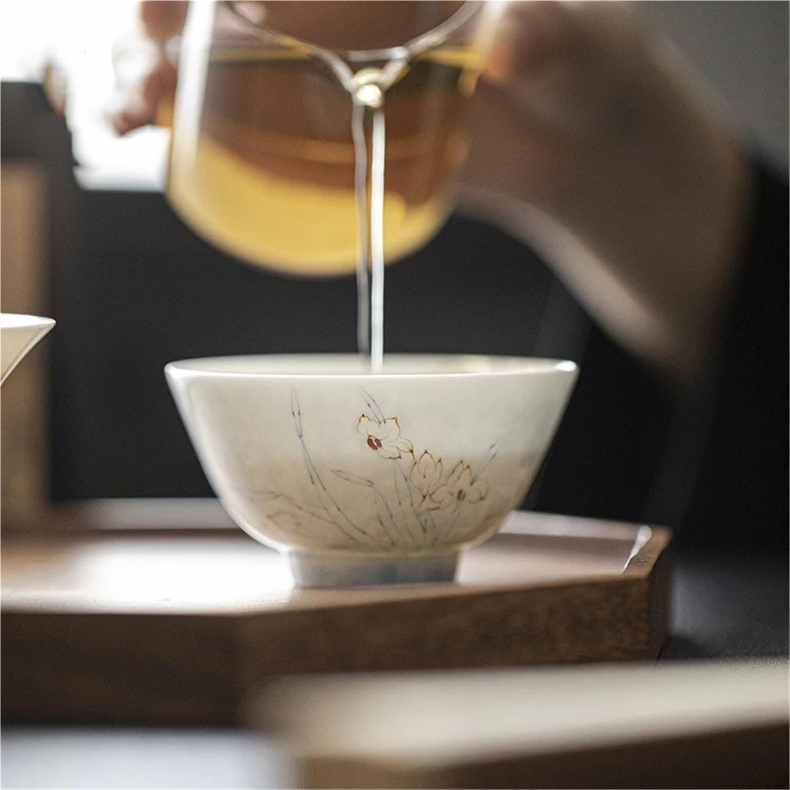 Juego de té cerámica Kung Fu, tazón porcelana azul antigua, taza, oficina, 80 ml
