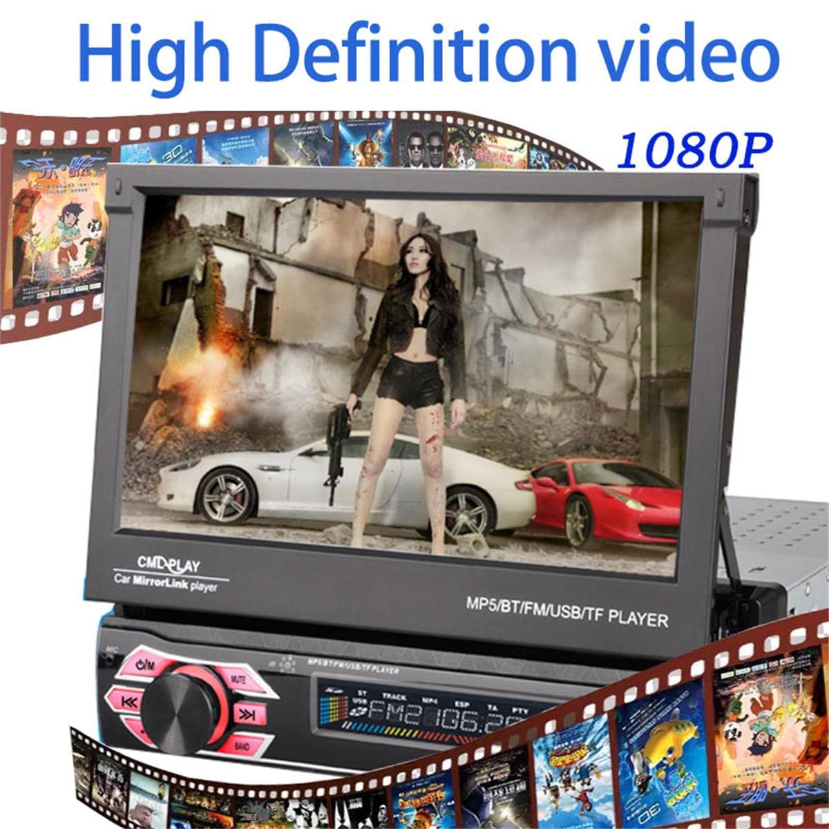 Lettore multimediale per auto Lettore musicale Bluetooth MP5 9601SG autoradio FM AUX USB 12V 1 din
